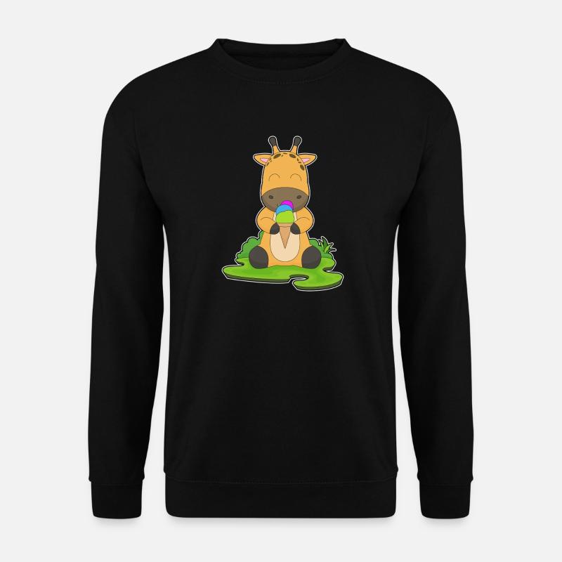 Giraffe Waffeleis - Unisex Pullover - Schwarz