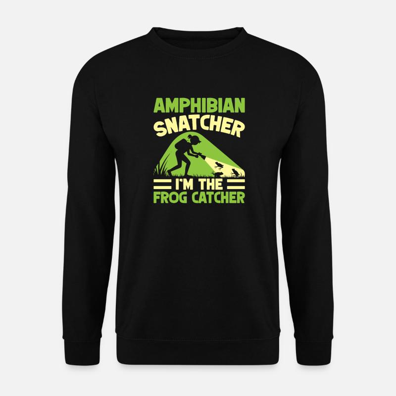 Frog Catcher Amphibian Snatcher Frog - Unisex Pullover - Schwarz