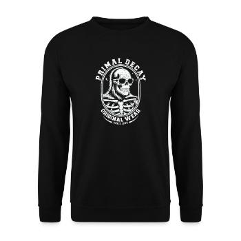 Skeleton Crest T-shirt - Unisex Sweatshirt - black - Front - Alina (178cm) & Michal (187cm)