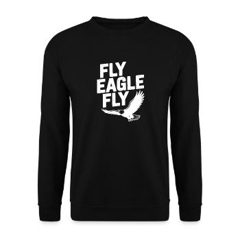 Fliege Adler Fliege - Unisex Pullover - Schwarz - Vorne - Alina (178cm) & Michal (187cm)
