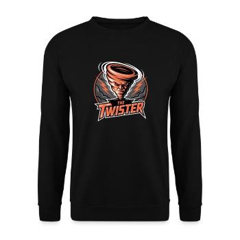 The Twister Tornado Storm Thunderstorm Lightning Gaming - Unisex Sweatshirt - black - Front - Alina (178cm) & Michal (187cm)