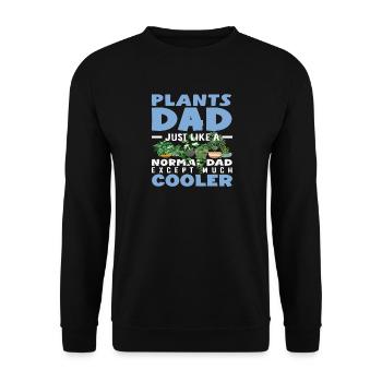 Pflanzen Papa Viel Cooler Lustig Fahter Gärtner - Unisex Pullover - Schwarz - Vorne - Alina (178cm) & Michal (187cm)