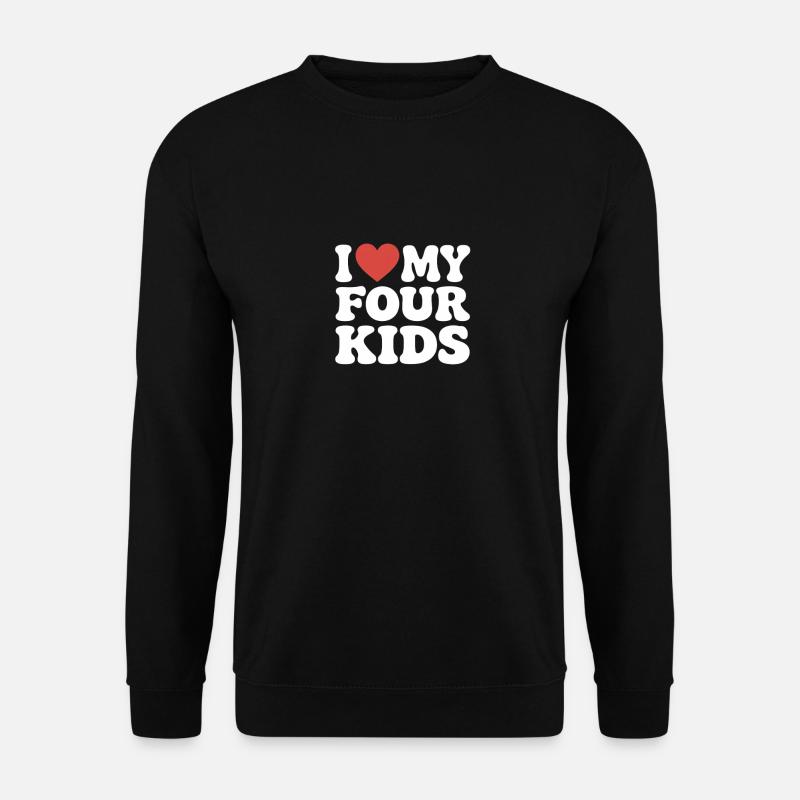 Ich liebe meine vier Kinder - Unisex Pullover - Schwarz