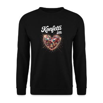 Confetti in the Heart Carnival Costume Women's Carnival - Unisex Sweatshirt - black - Front - Alina (178cm) & Michal (187cm)