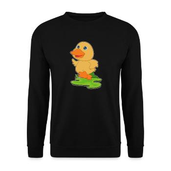 Duck Jogger Jogging Sport - Unisex Sweatshirt - black - Front - Alina (178cm) & Michal (187cm)