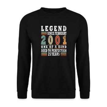 Février 2001 Jubilé 2001 Légendes Février - Sweat-shirt Unisexe - noir - Devant - Alina (178cm) & Michal (187cm)