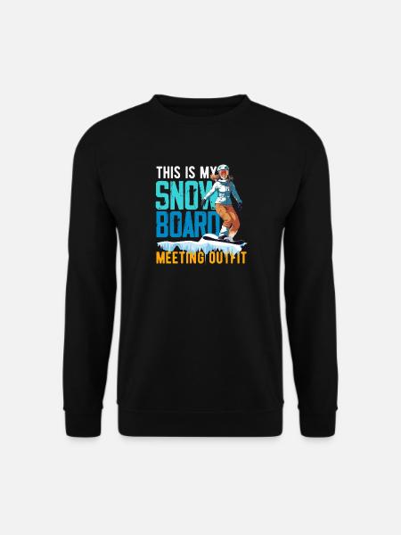 Snowboarden Snowboardtreffen Sessellift - Unisex Pullover - Schwarz