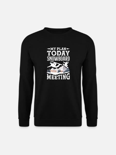 Snowboarden Snowboardtreffen Sessellift - Unisex Pullover - Schwarz