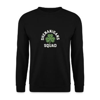 Shenanigans Squad Shamrock - Unisex Sweatshirt - black - Front - Alina (178cm) & Michal (187cm)