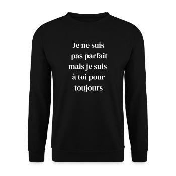 Amour éternel malgré les défauts - Sweat-shirt Unisexe - noir - Devant - Alina (178cm) & Michal (187cm)