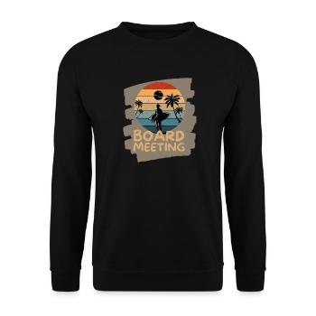 Surfing Board Meeting - Unisex Sweatshirt - black - Front - Alina (178cm) & Michal (187cm)
