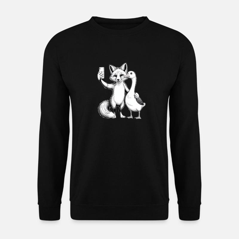 Fuchs und Gans - Unisex Pullover - Schwarz