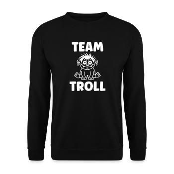 Troll - Unisex Pullover - Schwarz - Vorne - Alina (178cm) & Michal (187cm)