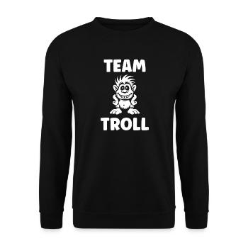 Troll - Unisex Pullover - Schwarz - Vorne - Alina (178cm) & Michal (187cm)