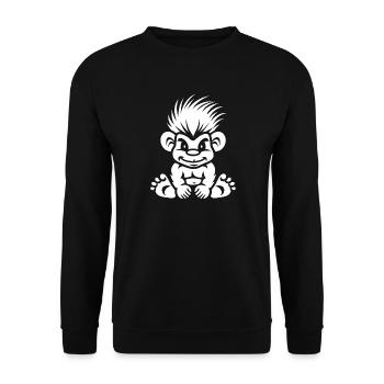 Troll - Unisex Pullover - Schwarz - Vorne - Alina (178cm) & Michal (187cm)
