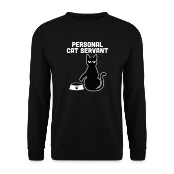 Personal Cat Servant - Unisex Sweatshirt - black - Front - Alina (178cm) & Michal (187cm)