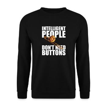 Buttons Trombone Trombone Player Trombonist - Unisex Sweatshirt - black - Front - Alina (178cm) & Michal (187cm)
