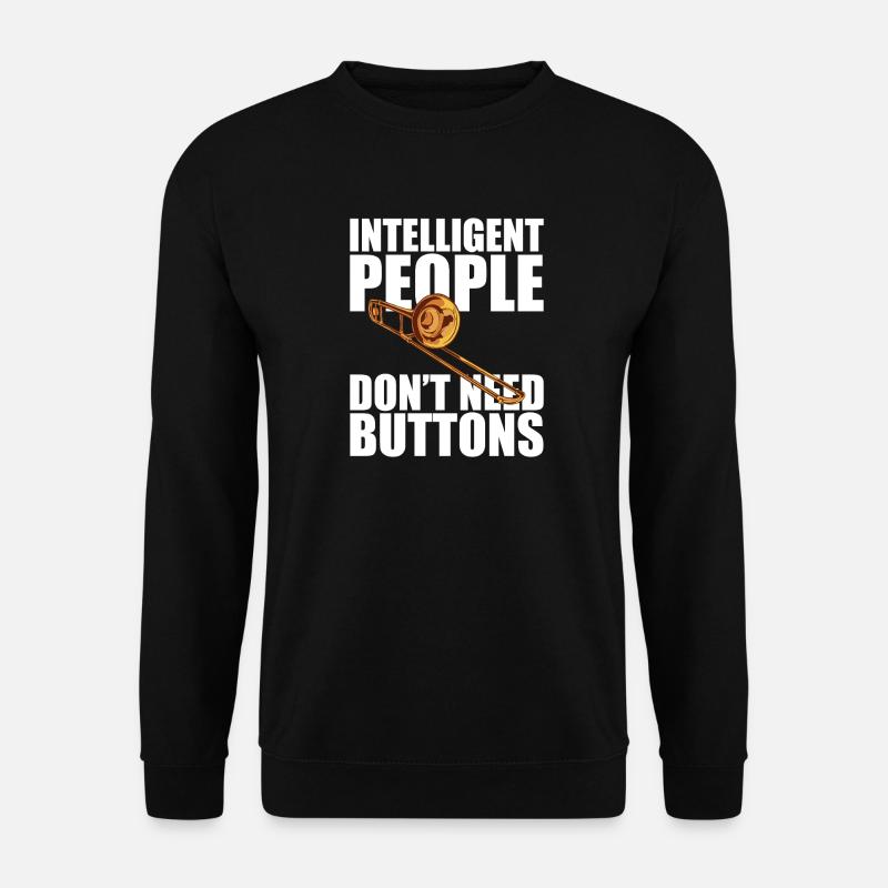 Buttons Trombone Trombone Player Trombonist - Unisex Sweatshirt - black