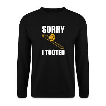 Désolé, j’ai fait un tonnerre de trombone, tromboniste, tromboniste - Sweat-shirt Unisexe - noir - Devant - Alina (178cm) & Michal (187cm)