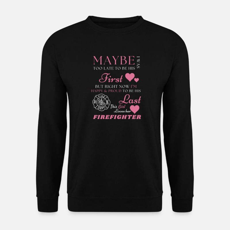 Feuerwehrfrau – Stolze Feuerwehr-Ehefrau und Heldin - Unisex Pullover - Schwarz