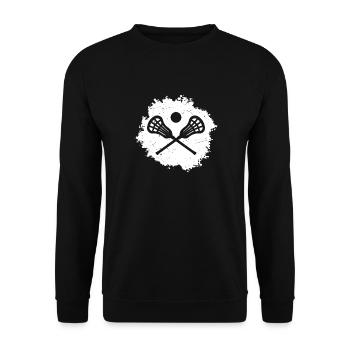 Lacrosse Retro Vintage - Unisex Pullover - Schwarz - Vorne - Alina (178cm) & Michal (187cm)