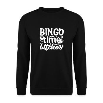 Bingo Player Bingo Time Bitches Bingo - Unisex Sweatshirt - black - Front - Alina (178cm) & Michal (187cm)