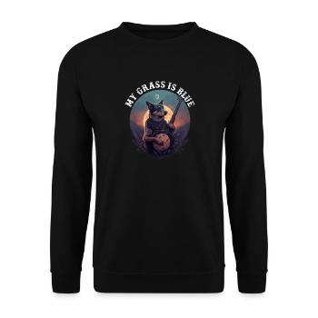 Banjo Playing Dog My Grass Is Blue - Unisex Sweatshirt - black - Front - Alina (178cm) & Michal (187cm)
