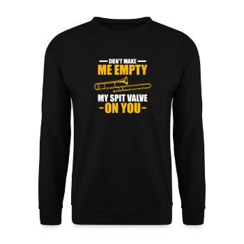 Spit Valve Trombone Trombone Player Trombonist - Unisex Sweatshirt - black - Front - Alina (178cm) & Michal (187cm)