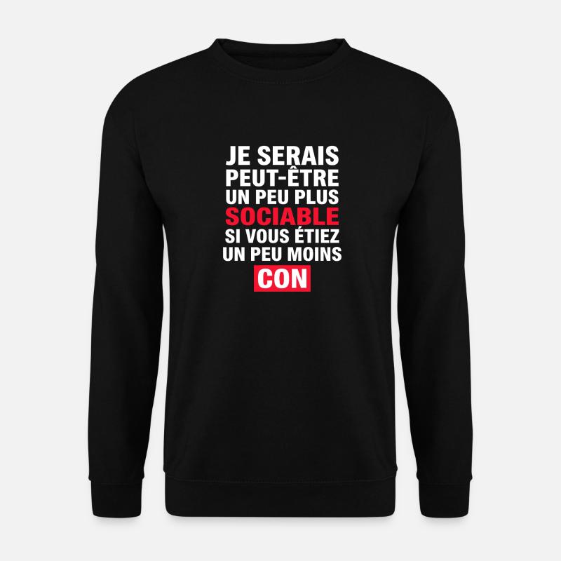 Vielleicht bin ich ein bisschen geselliger - Unisex Pullover - Schwarz