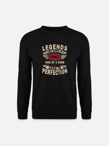Jahrgang 1961 Geboren Geburtstag Legende - Unisex Pullover - Schwarz