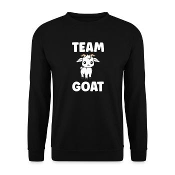 Team Goat Illustration Mignon - Sweat-shirt Unisexe - noir - Devant - Alina (178cm) & Michal (187cm)