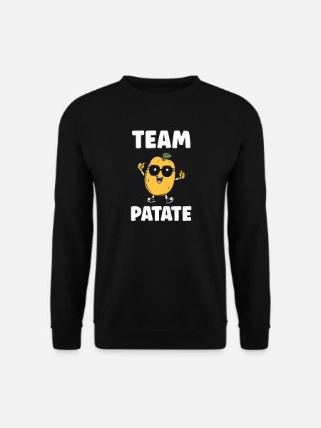 Team Potato Smiling Maskottchen - Unisex Pullover - Schwarz