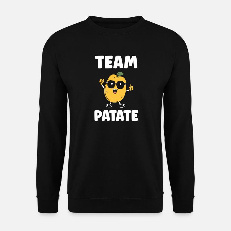 Team Potato Smiling Mascot - Unisex Sweatshirt - black