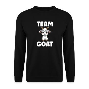 Team Goat Goat Cartoon - Unisex Sweatshirt - black - Front - Alina (178cm) & Michal (187cm)