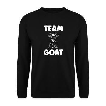 Team GOAT Chèvre Logo - Unisex Sweatshirt - black - Front - Alina (178cm) & Michal (187cm)