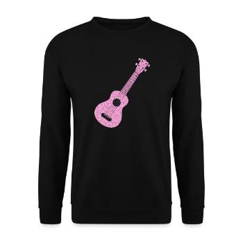 Hawaiian Ukulele Uke Diamonds - Unisex Pullover - Schwarz - Vorne - Alina (178cm) & Michal (187cm)