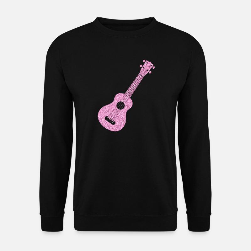 Hawaiian Ukulele Uke Diamonds - Unisex Pullover - Schwarz