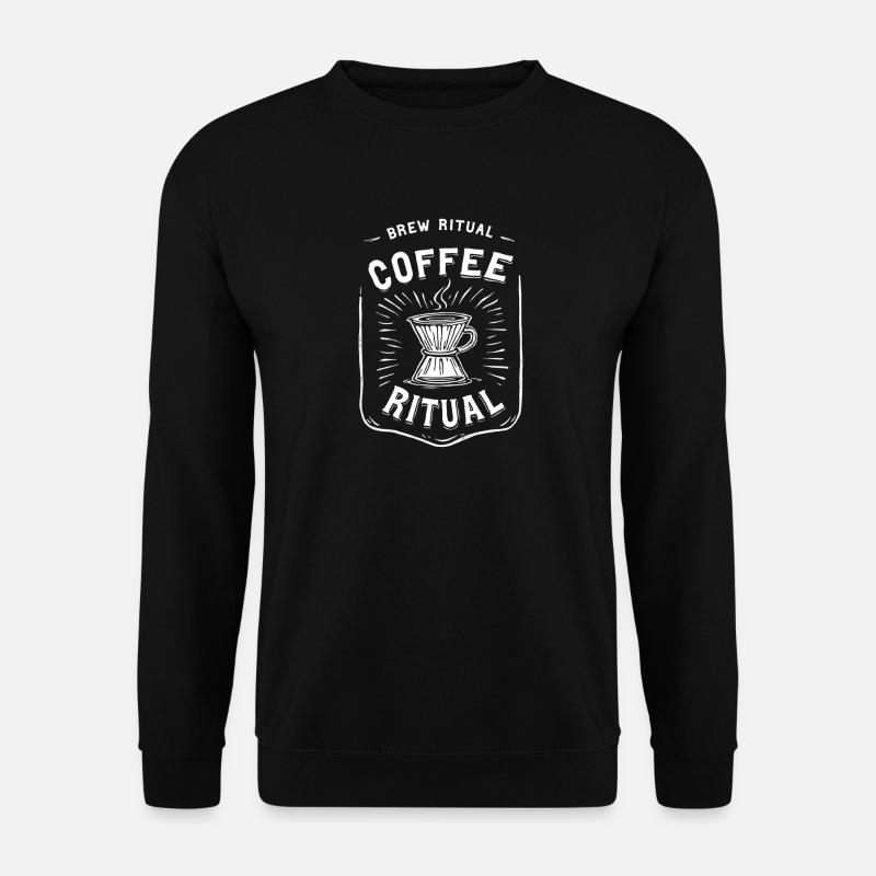 Coffee Brew Ritual Pour Over Kaffee - Unisex Pullover - Schwarz