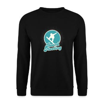 Snowboarding Board Meeting - Unisex Sweatshirt - black - Front - Alina (178cm) & Michal (187cm)