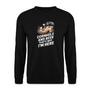 Cornhole And Beer  - Unisex Sweatshirt - black - Front - Alina (178cm) & Michal (187cm)