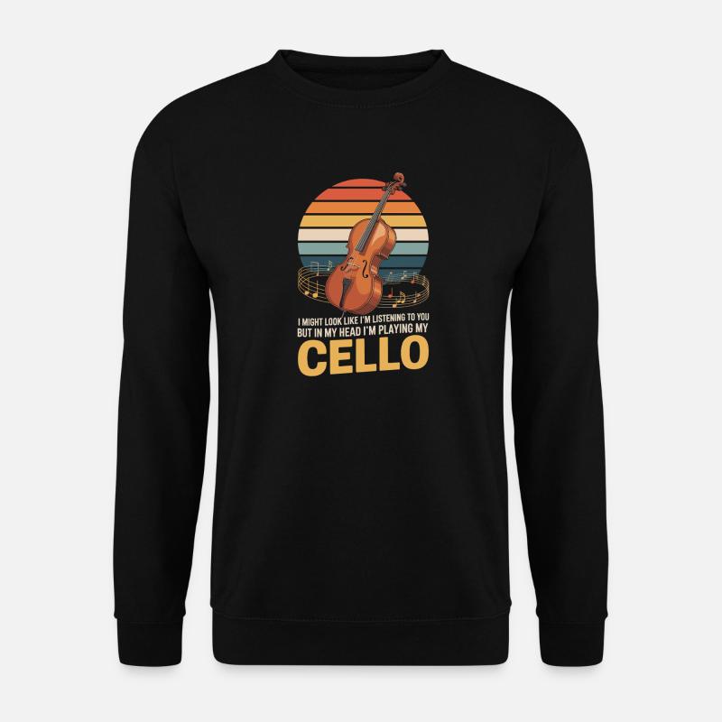 Mein Cello spielen - Unisex Pullover - Schwarz