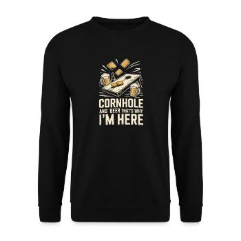 Cornhole And Beer  - Unisex Sweatshirt - black - Front - Alina (178cm) & Michal (187cm)
