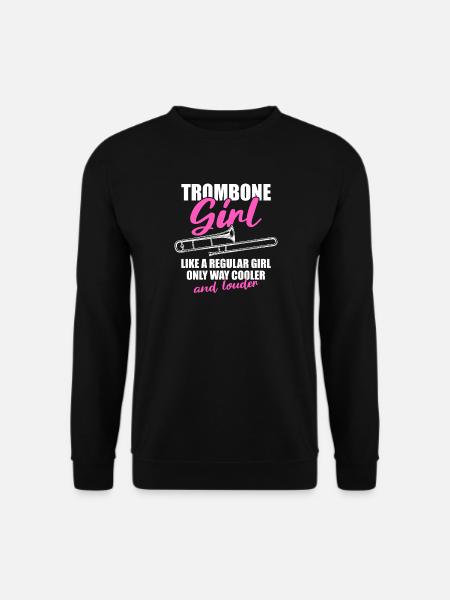 Trombone Girl Trombone Player Trombonist - Unisex Sweatshirt - black