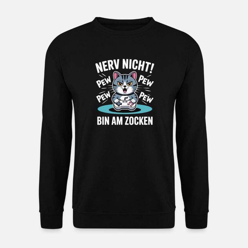 Courage Not I Gaming Cat Design - Sweat-shirt Unisexe - noir