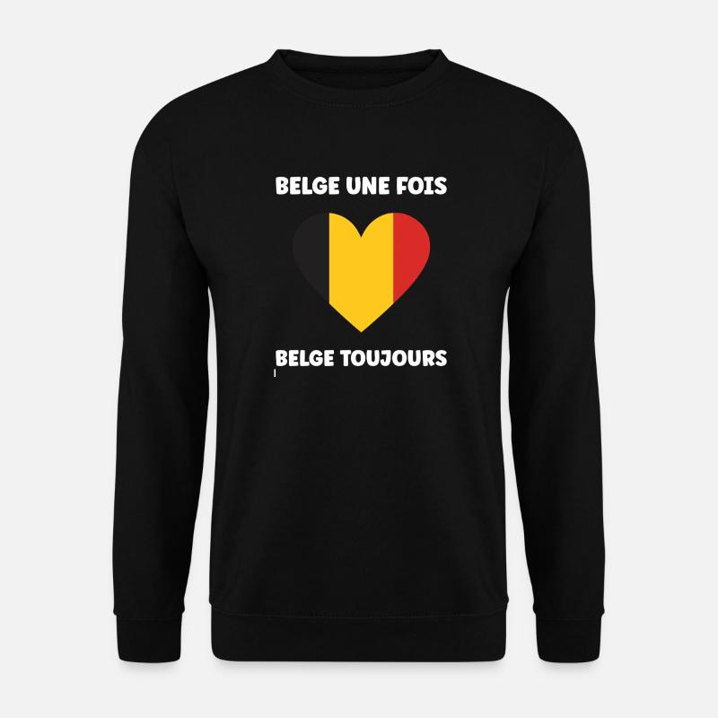 Belgische Herz-Trikolore - Unisex Pullover - Schwarz