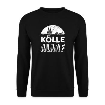 Köln Alaaf Silhouette - Unisex Pullover - Schwarz - Vorne - Alina (178cm) & Michal (187cm)