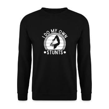 Circus Graphic I Do My Own Stunts Circus Gift Idea - Unisex Sweatshirt - black - Front - Alina (178cm) & Michal (187cm)