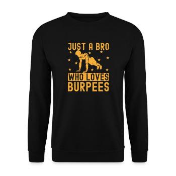 Fitness Fanatics Bro Who Loves Burpees - Unisex Sweatshirt - black - Front - Alina (178cm) & Michal (187cm)