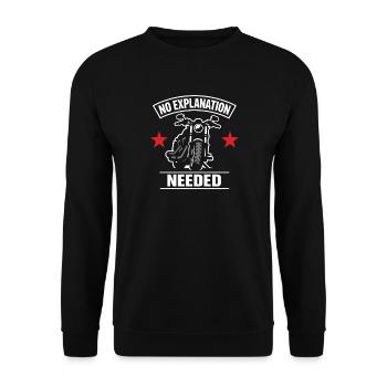 Why we ride motorcycles, - Unisex Sweatshirt - black - Front - Alina (178cm) & Michal (187cm)