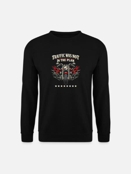 Motorrad-verkehrs-humor, Den Fahrer - Unisex Pullover - Schwarz